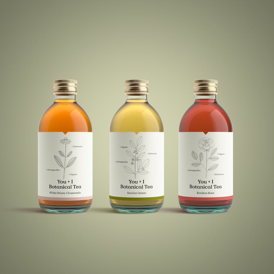 You + I Botanical Tea case, all three flavours