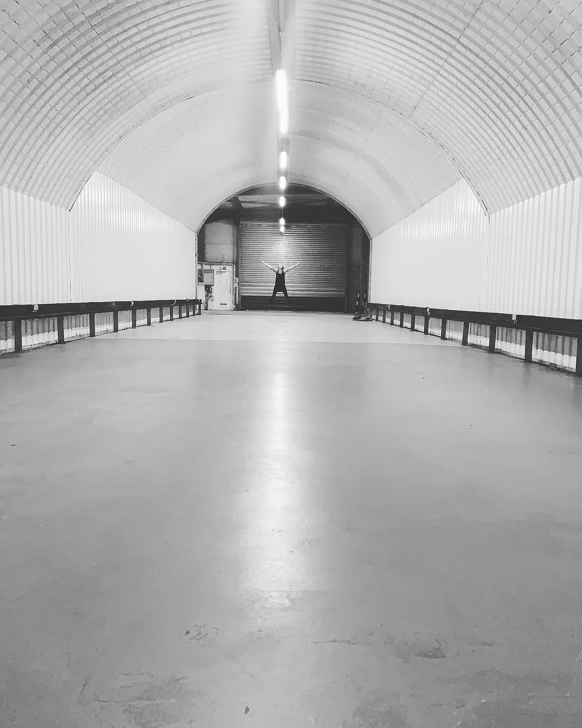 The empty railway arch in Glasgow before the You + I brewery was built in it